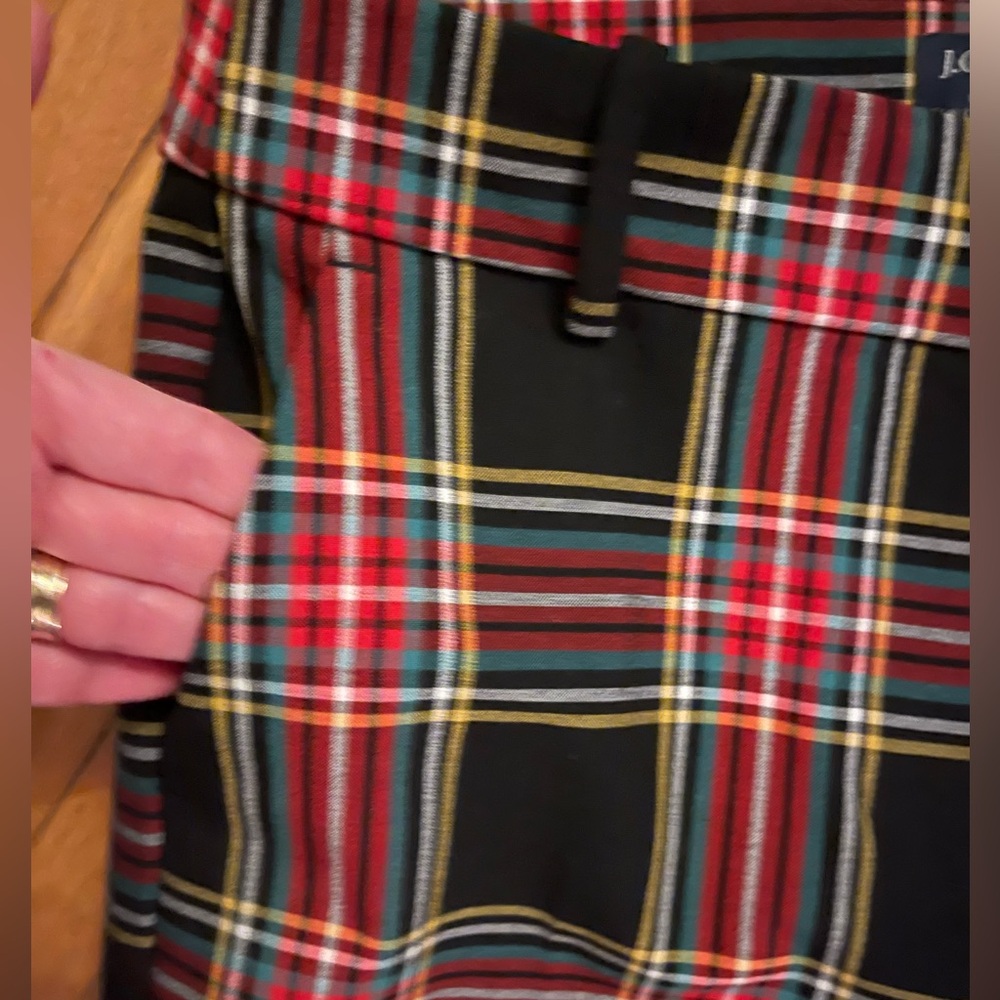 J Crew Ruby Tartan Plaid Pants size 4 - Picture 7 of 10